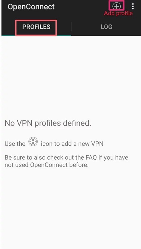 افزودن پروفایل Openconnect